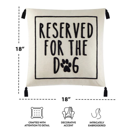 Reserved for the Dog Throw Pillow